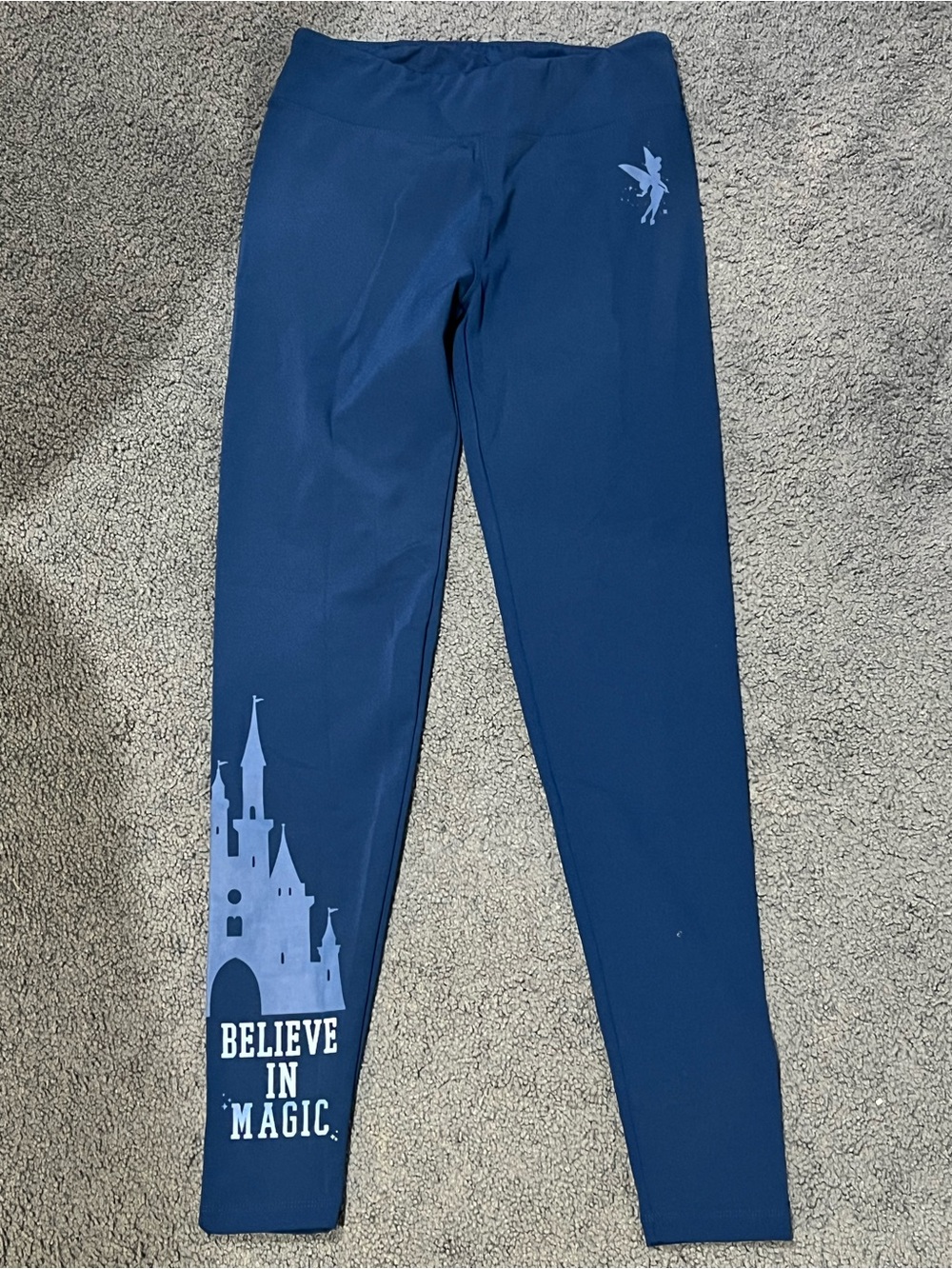 Disney Parks Tinkerbell  Leggings XS Castle Believe In Magic